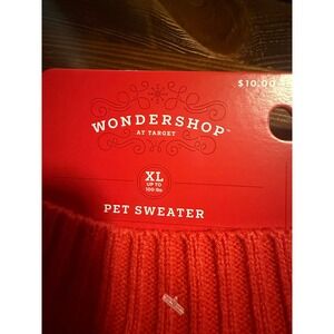 WonderShop at Target Red Cable Knit Pet Sweater XL Up to 100 lbs Dog Cat